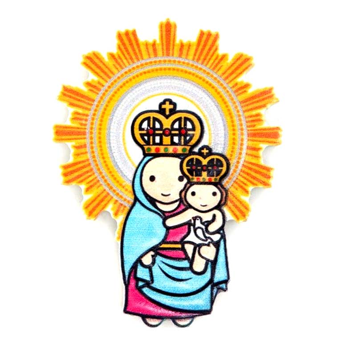 Imán de resina 3Dde la Virgen Pilar 1