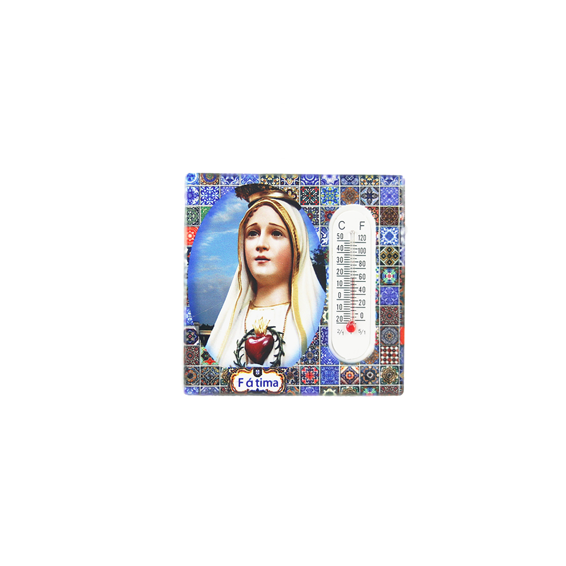 TILE WITH MAGNET AND THERMOMETER 7X7CM 1