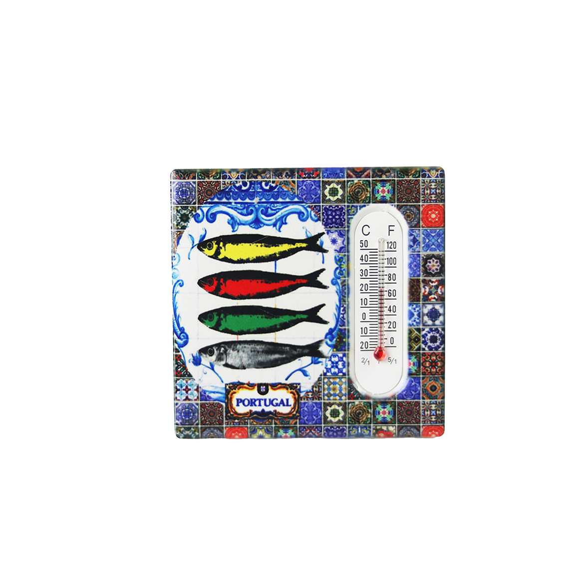  SARDINES TILE WITH MAGNET AND THERMOMETER 7X7CM 1