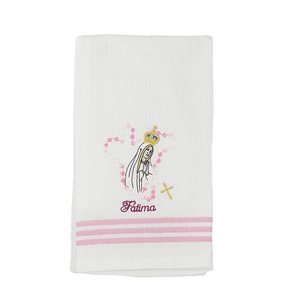 Kitchen towel with rosary 1