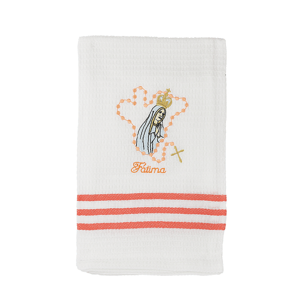 Kitchen towel with rosary 2