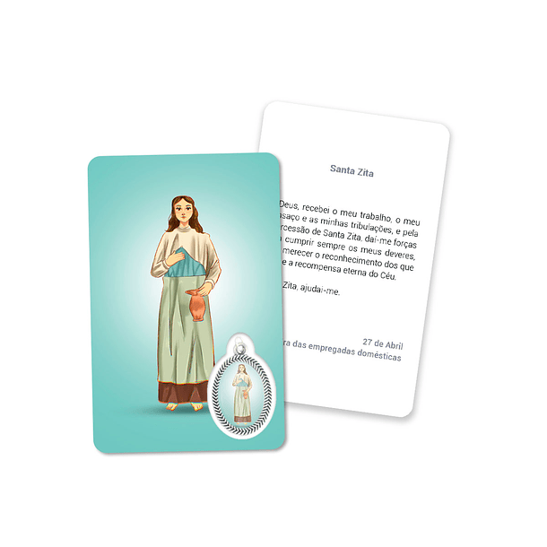 Cartão com oração santa Zita 1