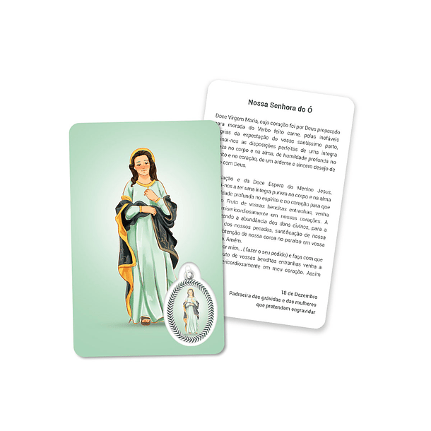 Cartão com oração Nossa Senhora do Ó 1
