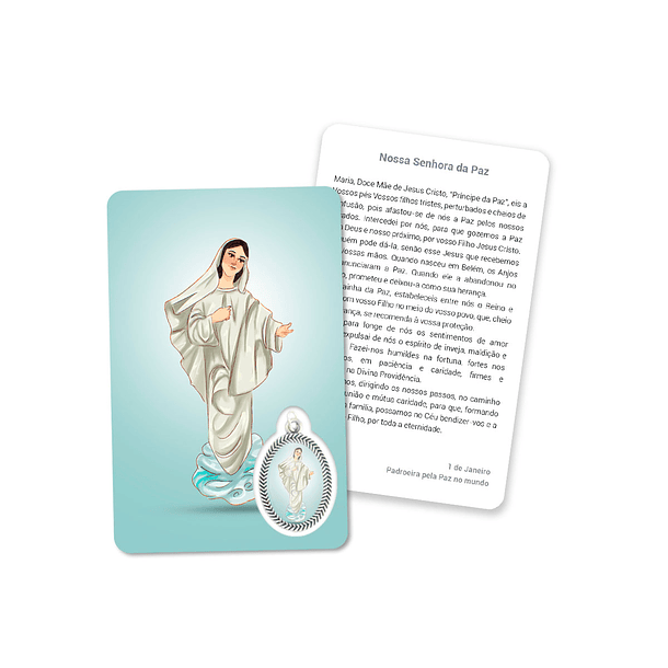 Cartão com oração de Nossa Senhora da Paz 1
