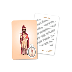Cartão com oração de São Nicolau