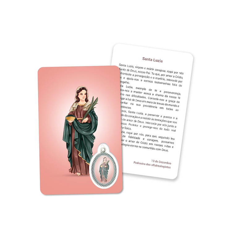Prayer's card to Saint Lucy 1