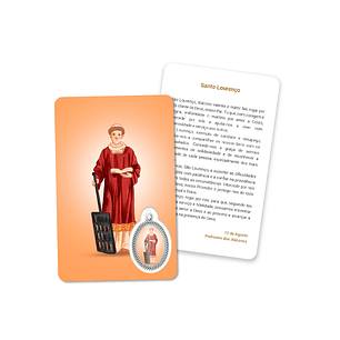 Prayer's card to Saint Lawrence