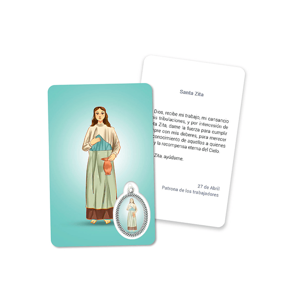 Cartão com oração santa Zita 2