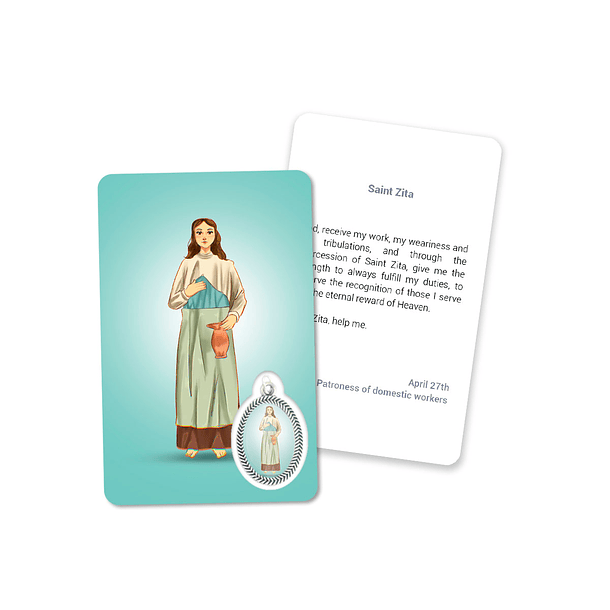 Prayer's card to Saint Zita 4