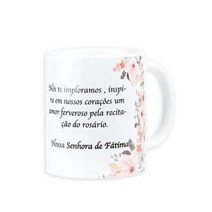 Religious Mug of Our Lady of Fátima with Prayer