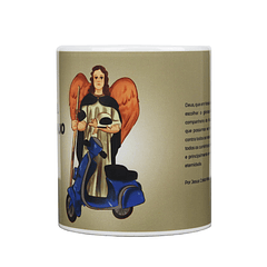 Saint Raphael with Motorbike Mug