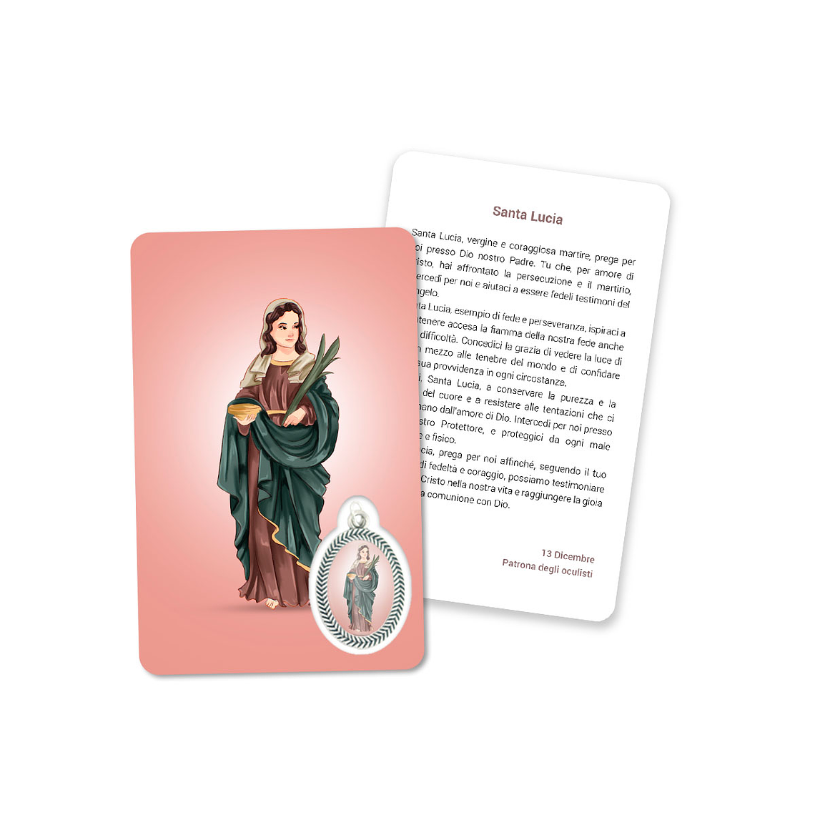 Prayer's card to Saint Lucy 3