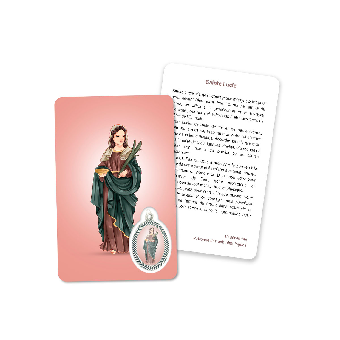 Prayer's card to Saint Lucy 5