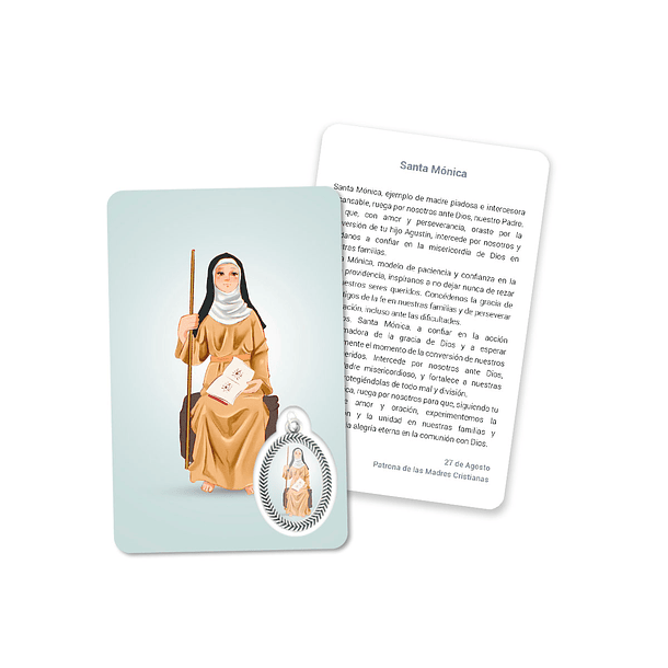 Prayer's card to Saint Monica 2