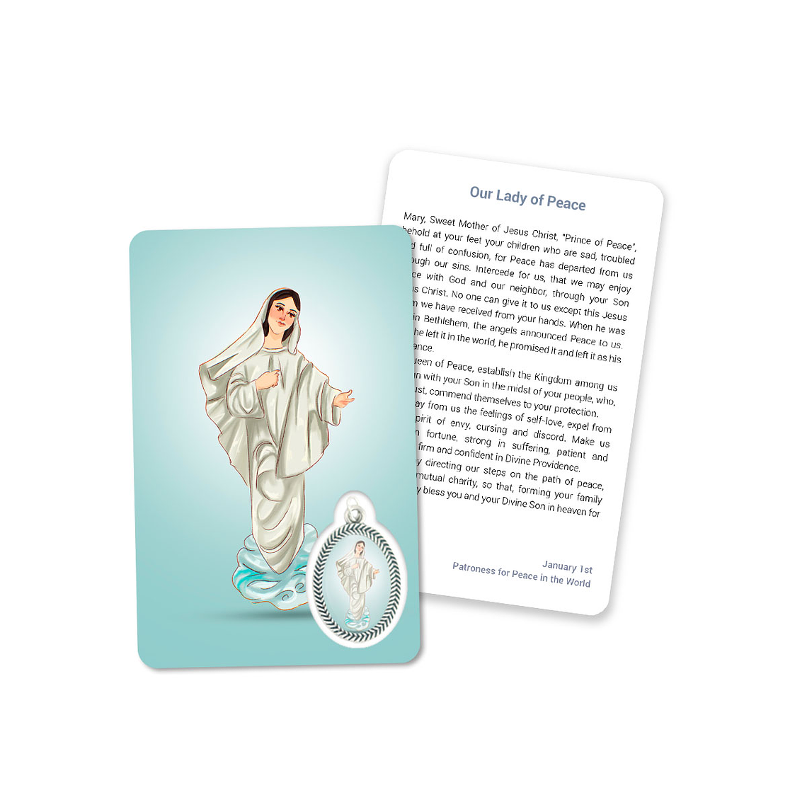 Prayer's card to Our Lady of Peace 4