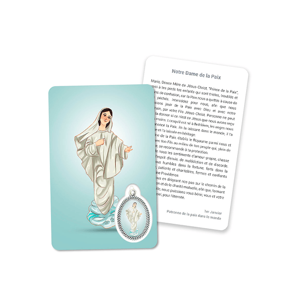 Cartão com oração de Nossa Senhora da Paz 5