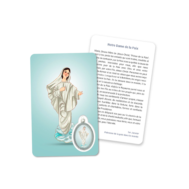 Prayer's card to Our Lady of Peace 5