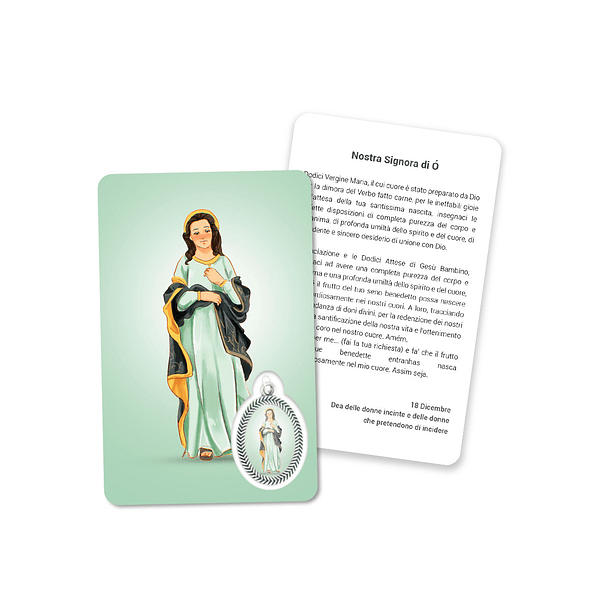 Cartão com oração Nossa Senhora do Ó 3