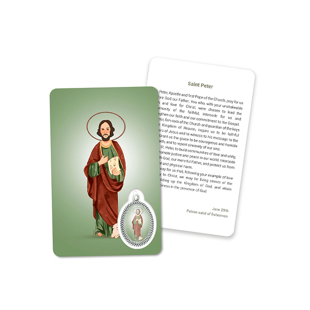 Prayer's card to Saint Peter 4