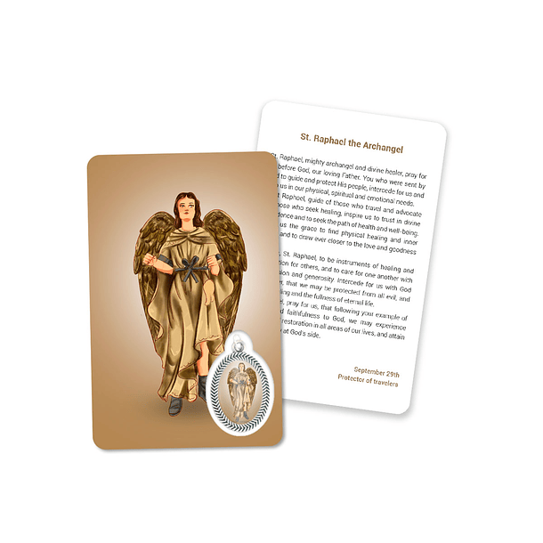 Prayer's card to Saint Raphael 4