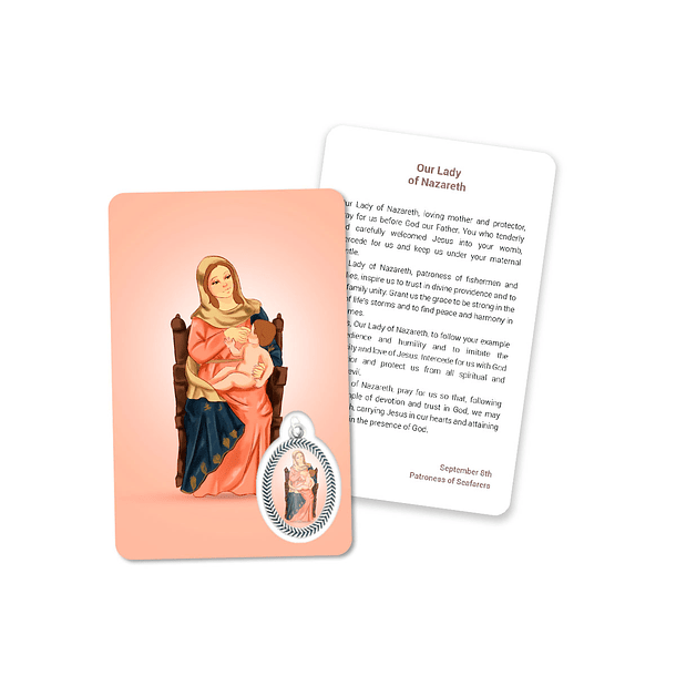 Cartão com oração Nossa Senhora da Nazaré 4