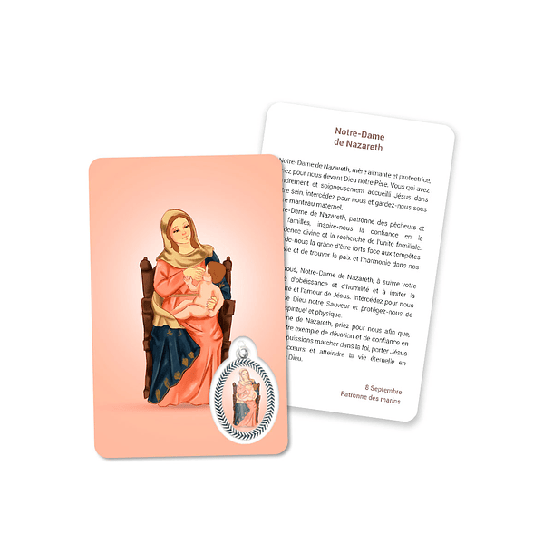 Cartão com oração Nossa Senhora da Nazaré 5