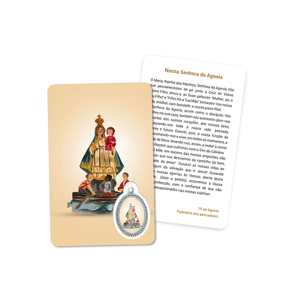 Prayer's card to Our Lady of Agony 1