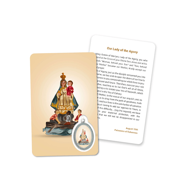 Prayer's card to Our Lady of Agony 4