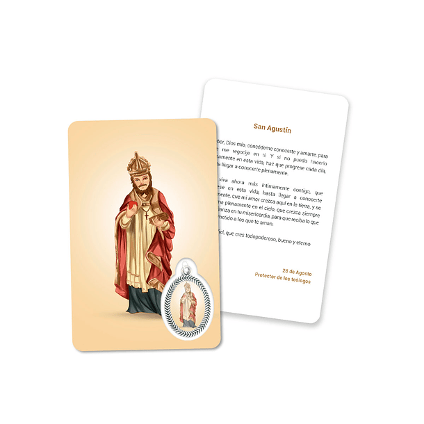 Prayer's card to Saint Augustine 2