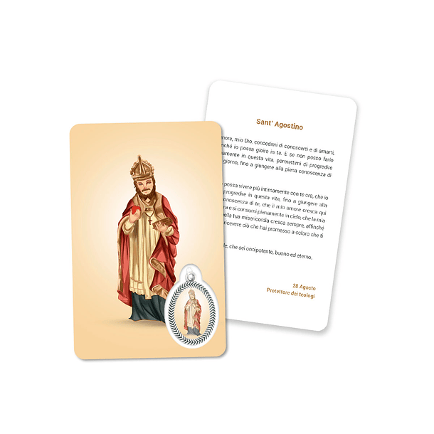 Prayer's card to Saint Augustine 3