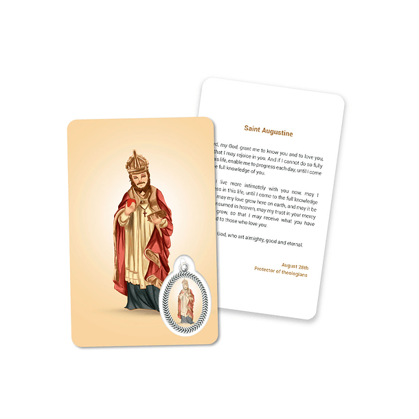 Prayer's card to Saint Augustine 4