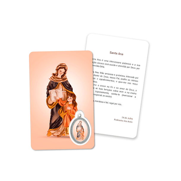 Cartão com oração de Santa Ana 1