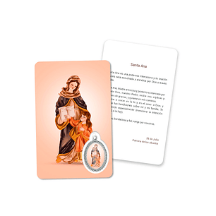 Prayer's card to Saint Anna