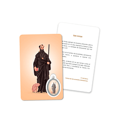 Cartão com oração de Santo Antão