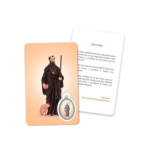 Prayer's card to Saint Anthony the Great 2