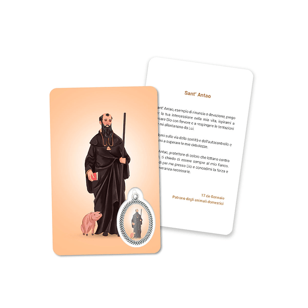Prayer's card to Saint Anthony the Great 3