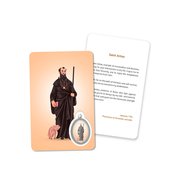 Prayer's card to Saint Anthony the Great 4