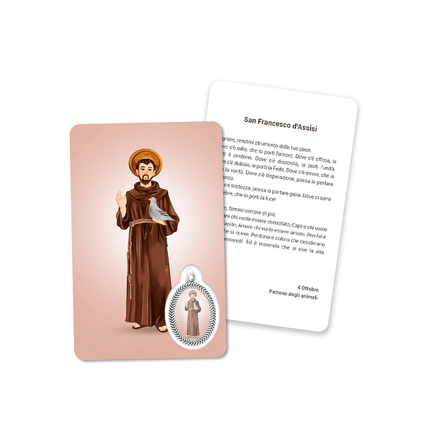 Cartão com oração de São Francisco de Assis 3