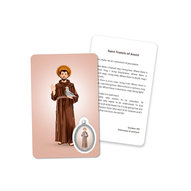 Prayer's card to Saint Francis of Assisi 4