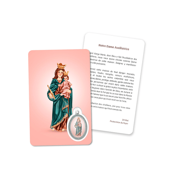 Cartão com oração de Nossa Senhora de Auxiliadora 5