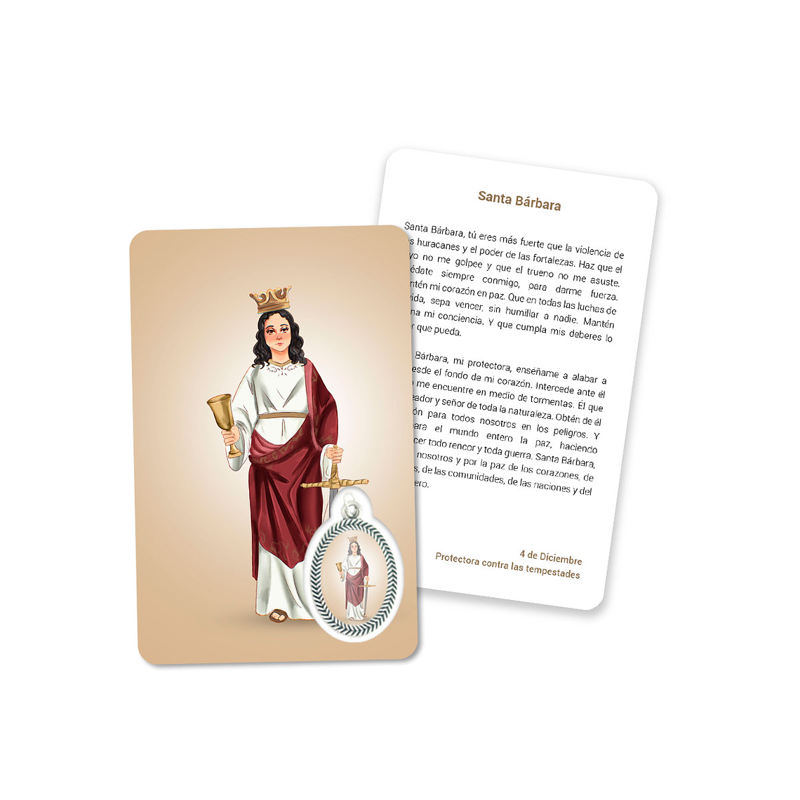 Prayer's Card to Saint Barbara 2