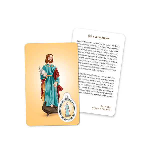 Prayer's card to Saint Bartholomew 4