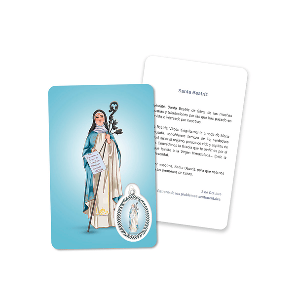 Prayer's card to Saint Beatrice  2