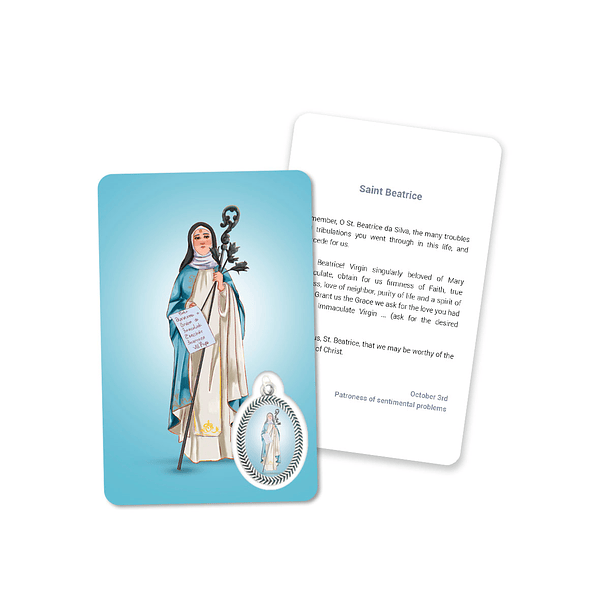Cartão com oração de Santa Beatriz 4