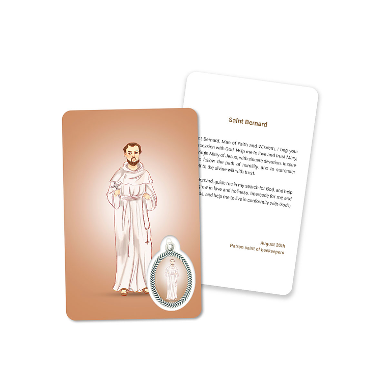Prayer's card to Saint Bernard  4