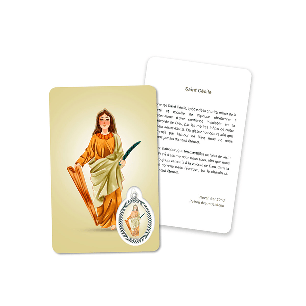 Prayer's card to Saint Cecilia 5