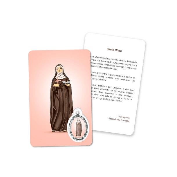 Cartão com oração de Santa Clara 1