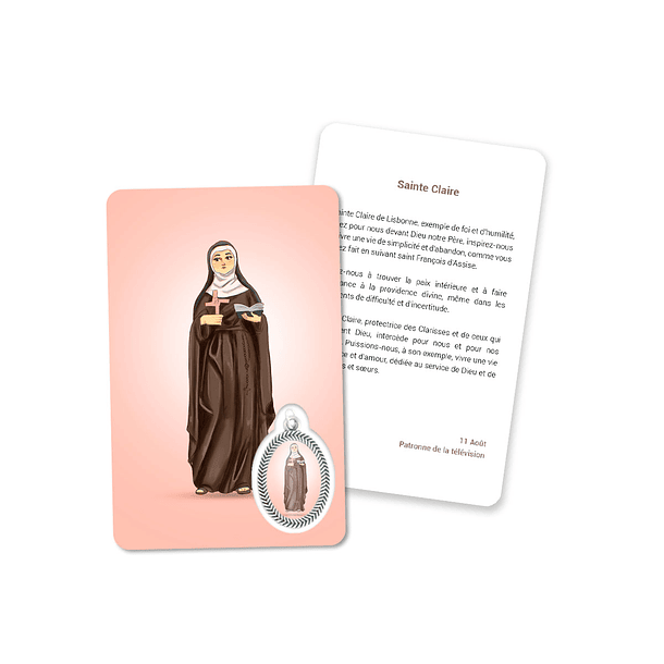 Prayer's card to Saint Clare 5