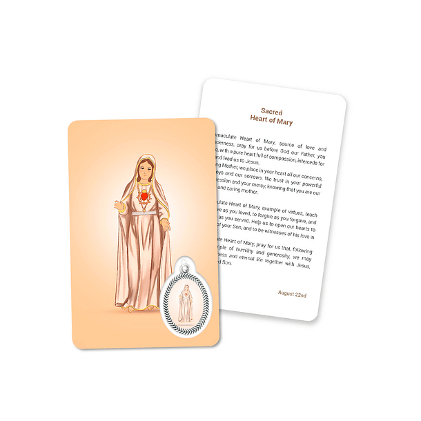 Cartão com oração do Sagrado Coração de Maria 4
