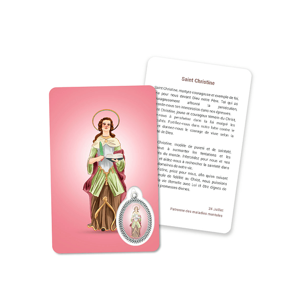 Cartão com oração de Santa Cristina 5